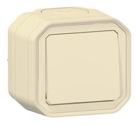 LEGRAND - Interrupteur Mural Etanche Simple ou Va-et-vient 10A Plexo - Commande d'Éclairage Complète Prête à Installer - Pose en Apparent - Fabriqué En France - Sable, Beige