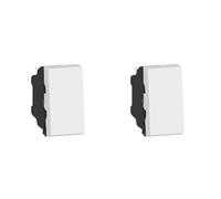 LEGRAND - Interrupteur Mural Simple ou Va-et-vient 10A Mosaic Easy-Led - Commande d'Éclairage 1 Module - Sans Plaque/Sans Support - Fabriqué En France - Blanc (Lot de 2)