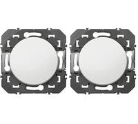 LEGRAND - Interrupteur Mural Simple ou Va-et-vient 10AX dooxie - Commande d'Éclairage (Sans Plaque) - Prêt à Installer - Fabriqué En France - Blanc (Lot de 2)