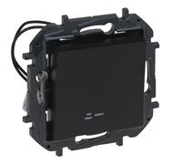 LEGRAND Interrupteur ou commutateur lumineux composable 10AX pour installation encastrée, gamme Niloé Step, couleur anthracite, 398225B