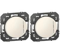 LEGRAND | Interrupteur Ou Va-Et-Vient Avec Voyant Témoin, Dooxie, Connexion Rapide Sans Outil, Livré Avec Enjoliveur Blanc, À Équiper De Plaque De Finition (Lot de 2)