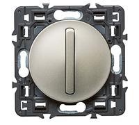 Legrand - Interrupteur ou va-et-vient doigt étroit Céliane Soft - 10A - Titane