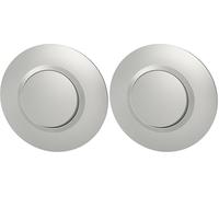 Legrand - Interrupteur ou va-et-vient dooxie 10AX 250V~ livré avec plaque ronde alu avec bague effet chrome (Lot de 2)