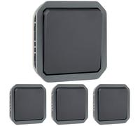 Legrand - Interrupteur ou va-et-vient étanche Plexo 10A à équiper d'un boitier ou d'une plaque support finition anthracite (Lot de 4)