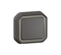 Legrand - Interrupteur ou va-et-vient étanche Plexo 10A livré complet pour montage en encastré avec griffes anthracite