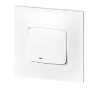 Legrand Interrupteur/va-et-vient Neptune 10A - Monobloc avec voyant - Prêt à installer - Blanc