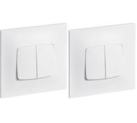 LEGRAND | Interrupteur Ou Va-Et-Vient + Poussoir Neptune, Connexion Rapide Sans Outil, Fixation À Vis Ou À Griffes, Prêt À Installer En Encastré (Lot de 2)
