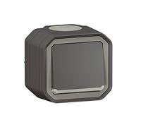 Legrand - Interrupteur ou va-et-vient témoin étanche Plexo 10A livré complet avec voyant pour montage en apparent anthracite