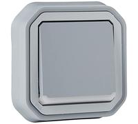 Legrand - Interrupteur ou va-et-vient témoin étanche Plexo 10A livré complet pour montage en encastré avec griffes gris