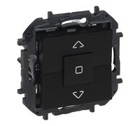 LEGRAND Interrupteur pour volets roulants 6AX pour installation encastrée, gamme Niloé Step, couleur anthracite, 398246B