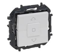 LEGRAND Interrupteur pour volets roulants 6AX pour installation encastrée, gamme Niloé Step, couleur blanc, 398244B