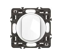 LEGRAND - Interrupteur Poussoir - 6A - Commande d'Eclairage Complète - Prêt à Installer à compléter avec une Plaque - Blanc