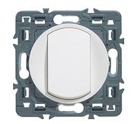 LEGRAND - Interrupteur Poussoir Céliane Soft - 6A - Commande d'Eclairage Silencieuse - Prêt à Installer - Fabriqué En France - Blanc