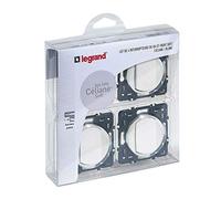 LEGRAND - Interrupteur Simple ou Va-et-vient Doigt Large Céliane Soft - 10A - Commande d'Eclairage - Prêt à Installer - Blanc - Fabriqué En France - Lot de 4