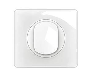 LEGRAND - Interrupteur Simple ou Va-et-vient + Plaque Céliane - 10A - Commande d'Eclairage Complète - Prêt à Installer - Blanc