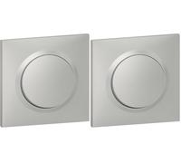 LEGRAND | Interrupteur Va-Et-Vient, Dooxie, Livré Complet Avec Plaque Carrée Aluminium, Connexion Rapide Par Bornes Automatiques, Fixation À Griffes Pour Pose Facile (Lot de 2)