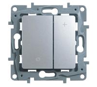 LEGRAND Interrupteur variateur 400W Niloé gris avec enjoliveur finition argent