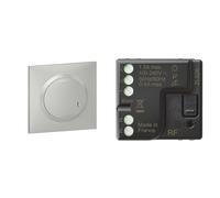 LEGRAND - Interrupteur variateur connecté sans Neutre dooxie with Netatmo complet alu avec Micromodule connecté ON/OFF pour éclairage 75W LED