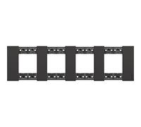 Legrand Plaque murale L.NOW KA4802M4KG 4 postes Noir