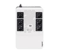 LEGRAND - Keor - Onduleur multiplug - 6 Prises 2P+T - Port de Charge USB - Régulateur de Tension Automatique + disjoncteur - 600VA 360W -Autonomie 15 Minutes