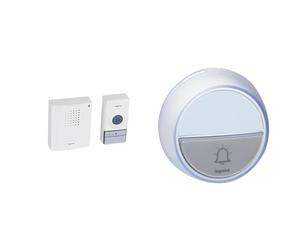 LEGRAND - Kit carillon radio sans fil Essentiel - blanc avec Sonnette IP44 pour kit carillon Confort - blanc