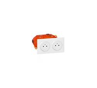 Legrand Kit double prise Surface Dooxie 2P+T Blanc rectangulaire