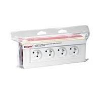 LEGRAND Kit Essentiel Mosaic 4 prises de courant + support + boîte d'encastrement