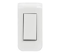Legrand Kit interrupteur va-et-vient Mosaic 10A étroit – Prêt à poser, plaque + boîte, blanc brillant