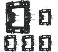 Legrand LEG200921 Support Mosaic 2 modules à griffes, Noir (Lot de 5)