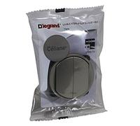 Legrand LEG200971 Céliane2 Double interrupteur va-et-vient Titane