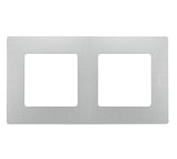 Legrand LEG96715 Plaque Argent 2 postes Niloe