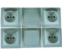 Legrand - Lot 2 interrupteurs ou va-et-vient + 4 prises de courant Appareillage saillie