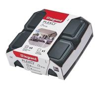 Legrand 200493 - Lot de 1 interrupteur ou va-et-vient et 3 prises de courant étanches Plexo