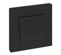 LEGRAND Lot de 3 interrupteurs ou interrupteurs monoblocs 10AX pour installation encastrée, gamme Niloé Step, couleur anthracite, 398304B