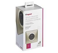 Legrand - Lot de 3 prises de courant connectées Céliane with Netatmo avec plaque Métal Titane