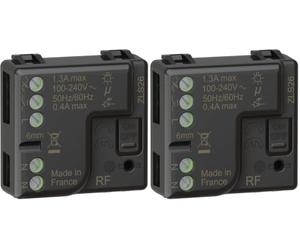 LEGRAND - Micromodule d'Éclairage Céliane with Netatmo - Interrupteur Connecté ON/OFF pour Contrôle à Distance - Compatible Lampes jusqu'à 300W, Anthracite (Lot de 2)