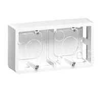 Legrand Mosaic - Boîtier du répartiteur surface réseau - 4, 5 or 2x2 horizontal modules - blanc, RAL 9003 - à commande double