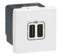 Legrand Mosaic Chargeur USB Type C 2 Module Blanc - 077590