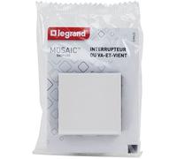 Interrupteur va-et-vient Mosaic, LEGRAND, blanc