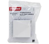 Legrand Interrupteur va-et-vient Mosaic Easy-Led à voyant lumineux Blanc