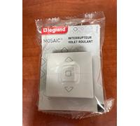 Legrand Interrupteur individuel volets roulants Mosaic 2 modules Blanc Connexion rapide sans outil