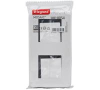 Legrand – Plaque Mosaic avec support pour 2 x 2 modules – montage vertical – blanc