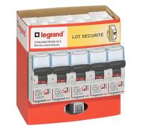 LEGRAND | Multipack 5 Disjoncteurs 20A, Arrivée Haute Et Sortie Basse Par Bornes Auto, Alimentation Par Peigne, Visualisation Immédiate Du Circuit Défaillant