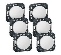 LEGRAND | Multipack Dooxie 6 Interrupteurs Va-Et-Vient, Blanc Composable, Montage Encastré, Matériau Thermoplastique, Finition Brillante