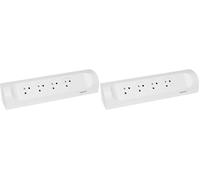 LEGRAND - Multiprise d'angle à Câbler - 4 Prises Surface avec Terre - Installation Horizontale ou Verticale - Blanc (Lot de 2)