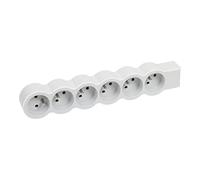 LEGRAND - Multiprise Extra-Plate à Câbler - 6 Prises avec Terre - Livrée Sans Cordon/Sans Fiche - Blanc et Gris Clair
