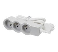 Multiprise 3 prises Legrand blanc et gris 3 m