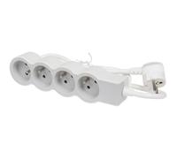 Legrand Multiprise FB 4x2P+T Standard 1,5 m 1 mm² Blanc et gris
