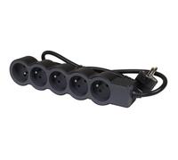 LEGRAND Multiprise FB 5x2P+T standard 3m 1.5mm² - Noir