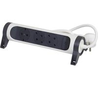 Legrand Multiprise orientable 3x prise, 1,5m de câble blanc-noir 694527